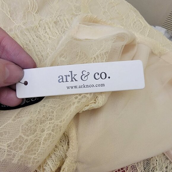 Ark & Co Ivory Lace Drop Waist Dress, Y2K New Old Stock, Size S, $25 - Picture 5 of 7
